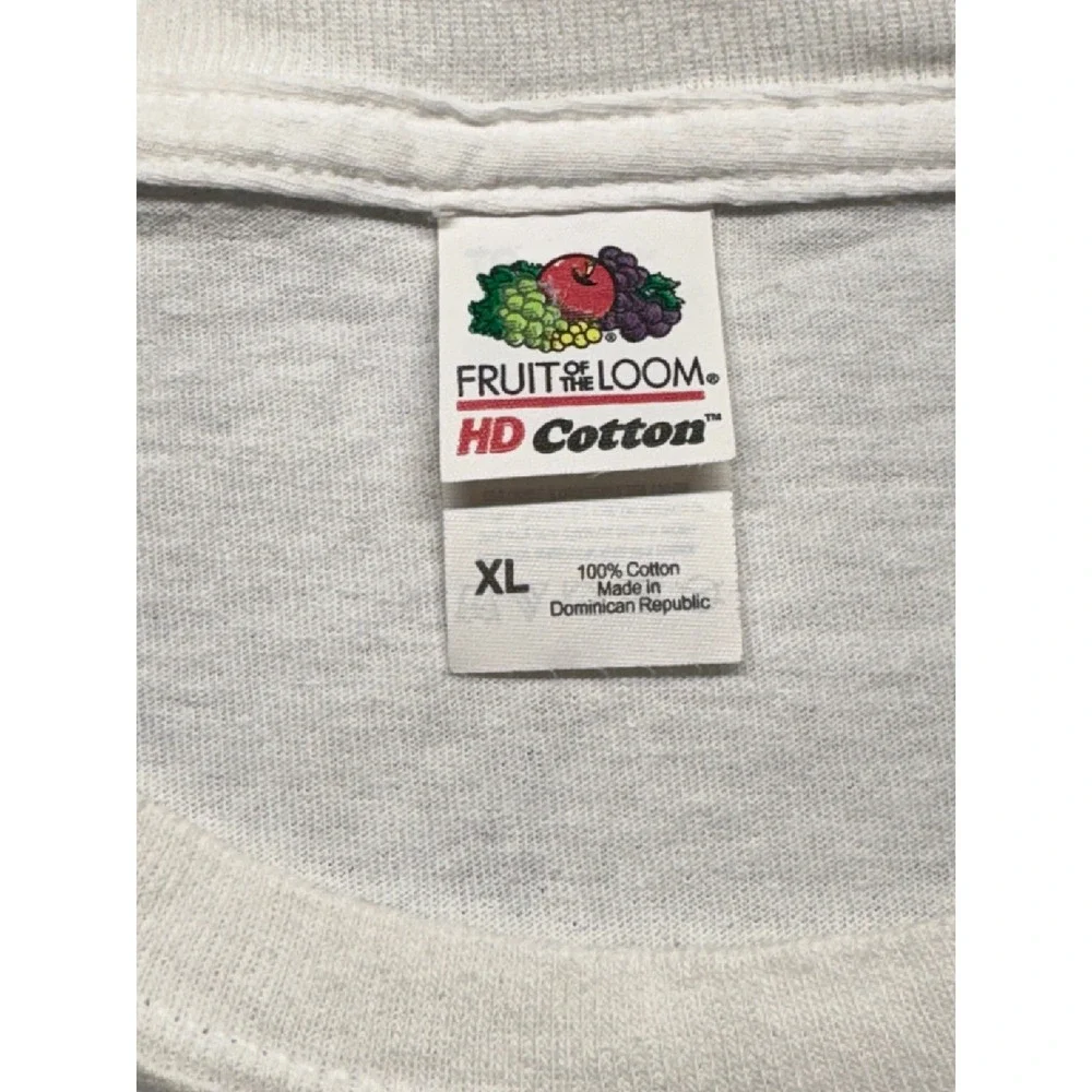 Polaroid T Shirt Mens XL White Fruit of the Loom HD Cotton Rainbow Logo Graphic
